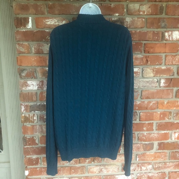 IZOD half zip pullover blue sweater Mens Large - Picture 5 of 8